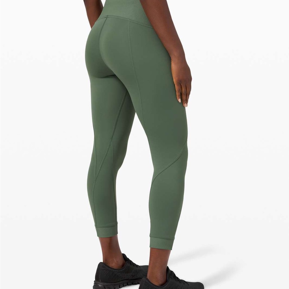 Lululemon leggings, 23 inch, “algae green”, size 8